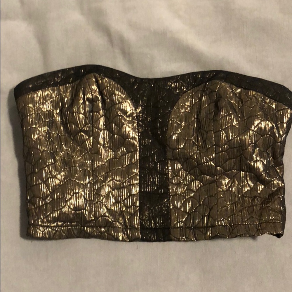 Gold sparkle bustier